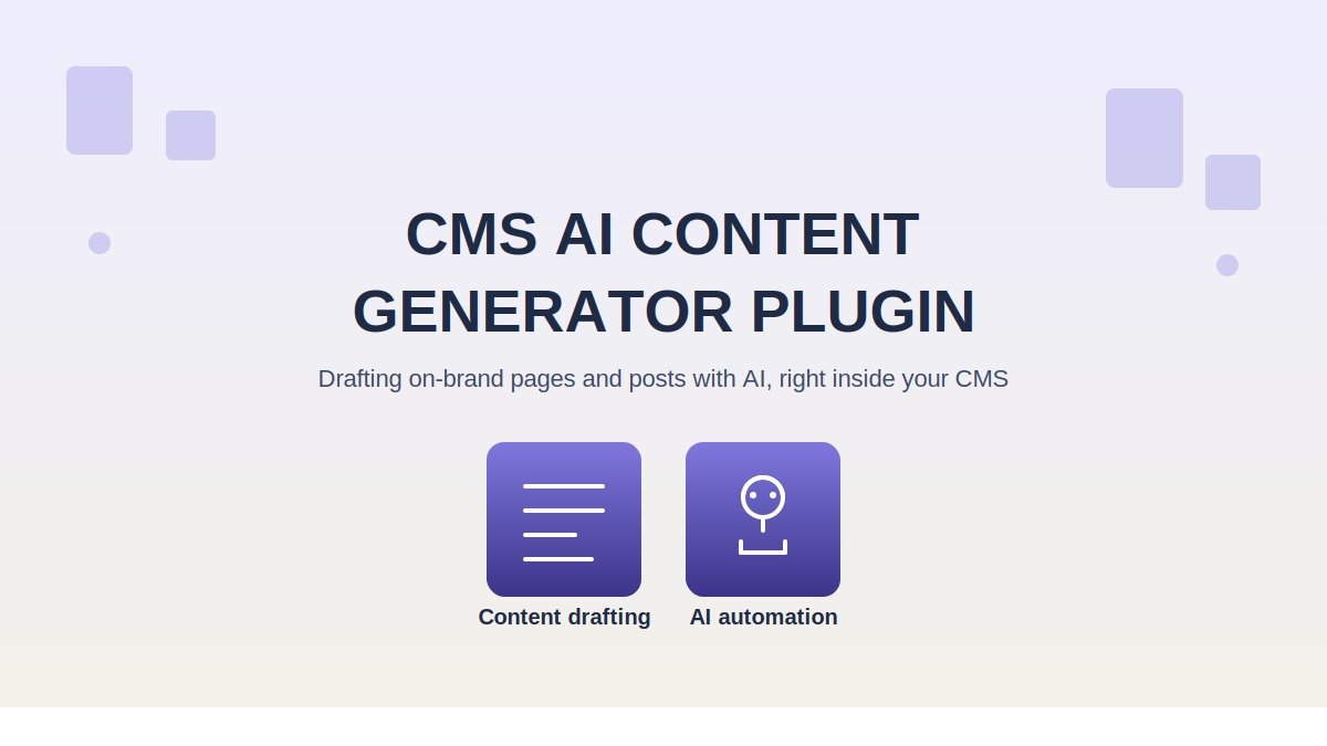 CMS AI Content Generator Plugin